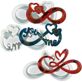 3 Pcs in One Pack Infinity Symbols DIY Crystal Ornament,Handmade Silicone Mold, for Resin Soap,Resin,Clay Wax Handmade Mold, S0192 S1125 S1169 in Kuwait