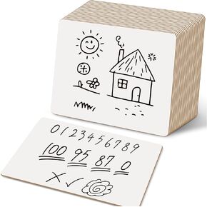Dry Erase Boards, 24 Pack 9 x 12 Inch Mini Portable Practice White Boards, Double Sided Personal Small Whiteboards for Kids, Students, Teachers, Classroom School Supplies in Saudi Arabia
