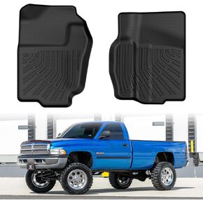 سجادة أرضية لسيارة Dodge Ram 1500 1994-2001/Ram 2500 3500 1994-2002، بطانات أرضية مطاطية TPE لحماية جميع الأحوال الجوية لملحقات Ram 1500/2500، سجادات سيارة مضادة للانزلاق للصف الأول، أسود in Kuwait