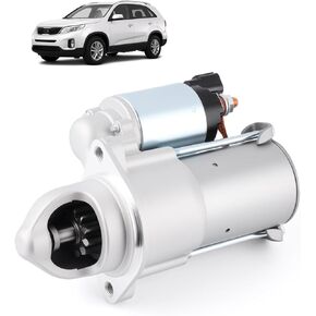 Starter Motor 19090N Fit for Kia Optima 2013-2015, Sorento 2011-2014, for Hyundai Santa Fe 2010-2014, Sonata 2009-2014 L4 2.4L Automotive Replacement Engine Starters 410-12398, 361002G100 in Kuwait