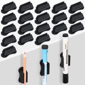 20 Pack Pen Holder for Desk, Adhesive Silicone Pen Holder for Classroom Clipboard Attachment, Marker Holder, Pencil Holder,Marker Clip for Desk,Classroom,Office Accessories in Saudi Arabia