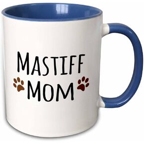 3dRose Mastiff Dog Mom breed-brown muddy paw prints-doggy lover Mug, 11 oz,mug_154158_6 in Saudi Arabia