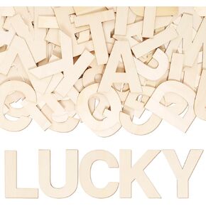 4 in Wooden Letters 52Pcs Wood Alphabet for Crafts Unfinished Wood Letter for Painting Wall Decor Letter Board for Home Decor Party Supplies in Saudi Arabia