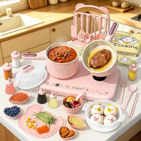 Kids Cooking Sets Real - Multifunctional Dual Stove & Safe Knife Set, Montessori Cooking Tools for Beginner Chefs Ages 8-12 in Saudi Arabia
