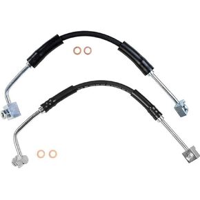 Brake Line Hose - Pair Set 2 Brake Hose Front Brake Line Kit fits Ford Ranger 1994 1993 1992 1991 1990 1989 fits Mazda B2300 1994 fits Mazda B3000 1994 fits Mazda B4000 1994 in Kuwait