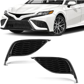 Fog Light Cover Compatible with Toyota Camry SE XSE Gloss 2021 2022 2023 Front Bumper Fog Lamp Frame Cover Replacement for TO1039243 TO1038243 81481-06240 81482-06200 in Saudi Arabia