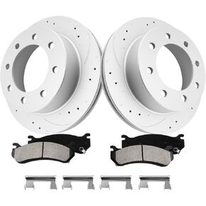 Anpulsero Rear Brake Kit Compatible with Chevy Silverado 2500 3500, Silverado 2500/3500 HD, Suburban 2500; Compatible with GMC Sierra 2500/3500, Yukon XL 2500, Brakes Rotors and Pads Geomet Coated in Saudi Arabia