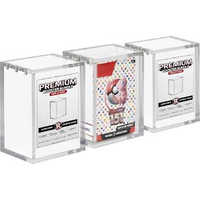 (3-Pack) Premium Booster Bundle Magnetic Acrylic Display Case | 8mm + 5mm Acrylic - (3-Pack) Booster Bundle (Tall: Ascended Heroes Through Chaos Rising) in Saudi Arabia