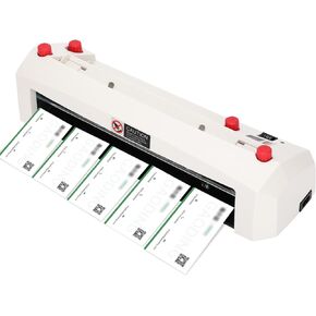 Electric Business Card Cutter for 3.5"x2" Standard-Size Cards, Automatic Business Card Cutter for Maximum Thickness 0.4mm Non-Laminated Coated Cardstock, 110V Card Cutter for Office and Print Shop in Saudi Arabia