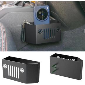 Upgrade Gear Shift Center Console Organizer For Jeep Gladiator JT 2026-2020 Accessories and Wrangler JL/JLU/4XE 2026 (For 2025 2024 2023 2022-2018 Rubicon Sahara 4xe Gear Shift Storage Box, GRILLE) in Saudi Arabia