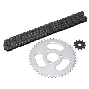 Sprocket and Chain Kit, T8F Front and Rear Drive Sprocket Chain Kit, Steel Chain and Sprocket Kits, Versatile Chains Sprockets for Modified Karts, ATVs, Mini Motorcycles in Kuwait