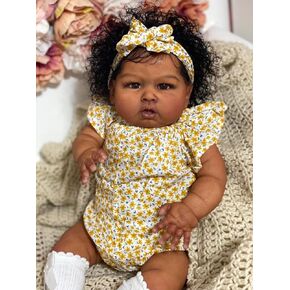 24inch Lifelike Reborn Baby Dolls Black Girls Silicone Babies That Look Real Toddler Eyes Open Realistic boy in Saudi Arabia