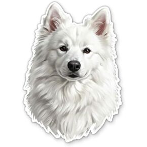 American Eskimo Dog Sticker - for Water Bottle Phone Car Tumbler Laptop - Eskie Decal - Waterproof Vinyl - 3" in Kuwait