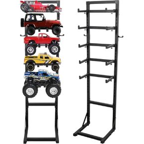 Rc Car Stand Display 5 Tier Metal Storage Rack Shelf Compatible With 1/6 1/10 1/12 1/18 1/24 Scale Crawler Trucks Accessories Multi Layer Model Workstation Organizer Includes 2 Remote Controller Hooks in Saudi Arabia