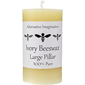 ﻿100% Pure Beeswax Candle - Small Pillar Candle - 40 Hour Burn Time - 3x3 Inch - Alternative Imagination in Kuwait