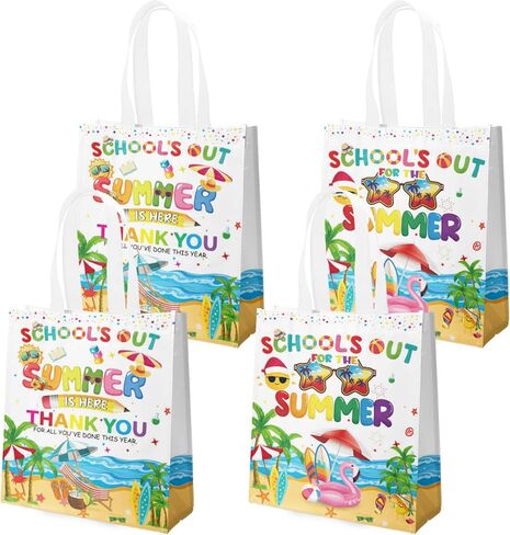 20Pcs End of Year Gifts Bags with Handles Bulk Last Day of School Goodies Bags for Summer School's Out Classroom Favors Student Gifts in Saudi Arabia