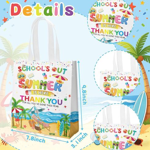20Pcs End of Year Gifts Bags with Handles Bulk Last Day of School Goodies Bags for Summer School's Out Classroom Favors Student Gifts in Saudi Arabia