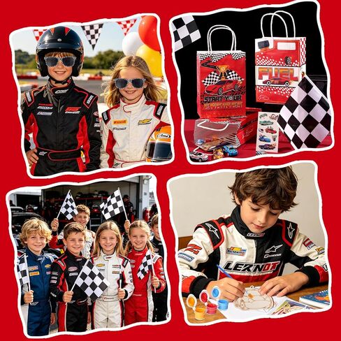Vanblue 108 Pcs Race Car Party Favors Gifts Set Cars Birthday Decorations Supplies, Sunglasses Flag Mini Race Car DIY Craft Racing Birthday Goodie Bag for Boys,Classroom Rewards in Saudi Arabia