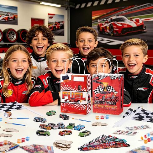 Vanblue 108 Pcs Race Car Party Favors Gifts Set Cars Birthday Decorations Supplies, Sunglasses Flag Mini Race Car DIY Craft Racing Birthday Goodie Bag for Boys,Classroom Rewards in Saudi Arabia