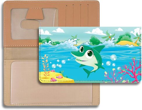 Cute Marine Life Personal Leather Checkbook Cover for Top Tear Personal Checks in Saudi Arabia