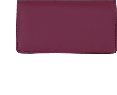 Burgundy Smooth Leather Checkbook Cover for Top Tear Personal Checks in Saudi Arabia