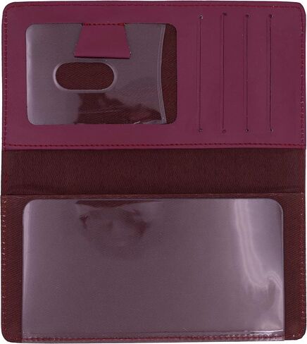 Burgundy Smooth Leather Checkbook Cover for Top Tear Personal Checks in Saudi Arabia
