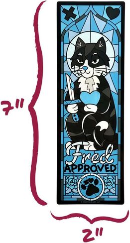 Conquest Journals Lights Out Fred Approved Transparent Acrylic Bookmark, Stained Glass Effect, Clear Page Marker, Scratch-Resistant, Reading Accessories, Officially Licensed Navessa Allen Book Merch in Kuwait