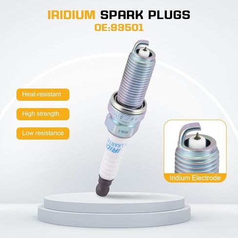 Set of 4 Ignition Coil UF596 and Iridium Spark Plugs 93501 Replacement for UF596 UF619 C1714 90919-02252 in Kuwait