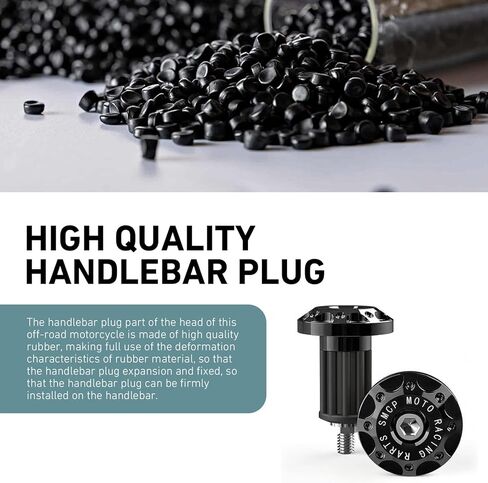 2 PCS Motorcycle Bar End Plug, 16-18mm Aluminum Alloy Handlebar Grip End Caps, Universal Grips Ends Replacement for Bike, Electric Car Scooters, Off-Road Motorcycles (Black) in Saudi Arabia