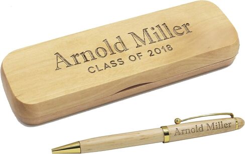 My Personal Memories, Custom Engraved Ballpoint Pen with Personalized Case - Wood Pen Set for Lawyers, Doctors, Teachers, Graduates, Students (Rosewood) in Saudi Arabia