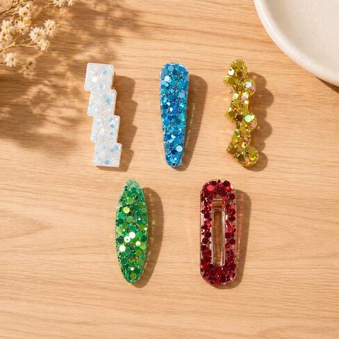 5 Pack Deep Hair Clip Silicone Molds Resin Molds Hairpin Casting Mold Set Kit Silicone Clips Jewelry Mold Hair Stick for Keychain Bookmark Pendant Crafts Making DIY in Saudi Arabia