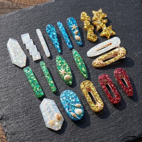 5 Pack Deep Hair Clip Silicone Molds Resin Molds Hairpin Casting Mold Set Kit Silicone Clips Jewelry Mold Hair Stick for Keychain Bookmark Pendant Crafts Making DIY in Saudi Arabia
