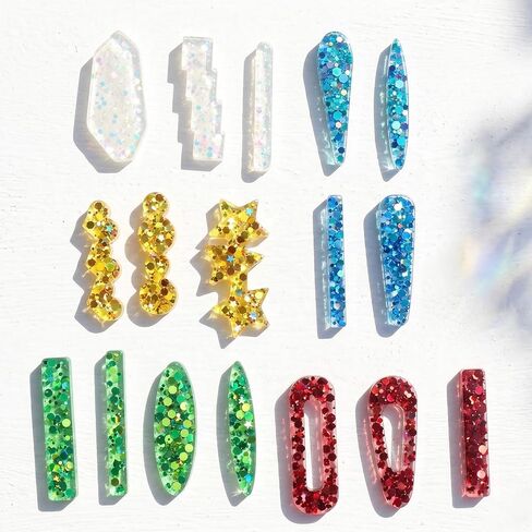 5 Pack Deep Hair Clip Silicone Molds Resin Molds Hairpin Casting Mold Set Kit Silicone Clips Jewelry Mold Hair Stick for Keychain Bookmark Pendant Crafts Making DIY in Saudi Arabia