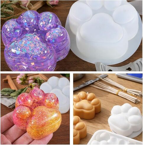 4PCS 3.1" x 3.1" x 1.6" Large Cat Silicone Mold, Taba Squishy Molds, Cat Resin Mold, Squishy Molds for Crafts and DIY Projects in Saudi Arabia