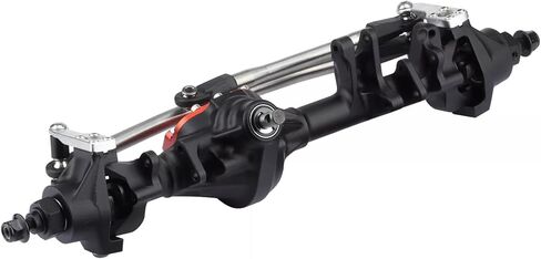 مفاصل توجيه من الألومنيوم باللون الأسود المؤكسد للمحور المستقيم SCX10 II AR44 Vanquish HD44 D44 VS4-10 Rockjock F9 F10T (أسود) in Kuwait