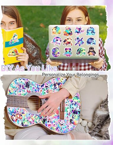 Cute Sea Turtle Stickers for Kids,100 Pcs Cartoon Tortoise Sticker Pack for Water Bottle,Laptop, Waterproof Colorful Ocean Animal Vinyl Decals for Girls Boys, Turtle Party Favors in Saudi Arabia