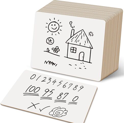 Dry Erase Boards, 24 Pack 9 x 12 Inch Mini Portable Practice White Boards, Double Sided Personal Small Whiteboards for Kids, Students, Teachers, Classroom School Supplies in Saudi Arabia