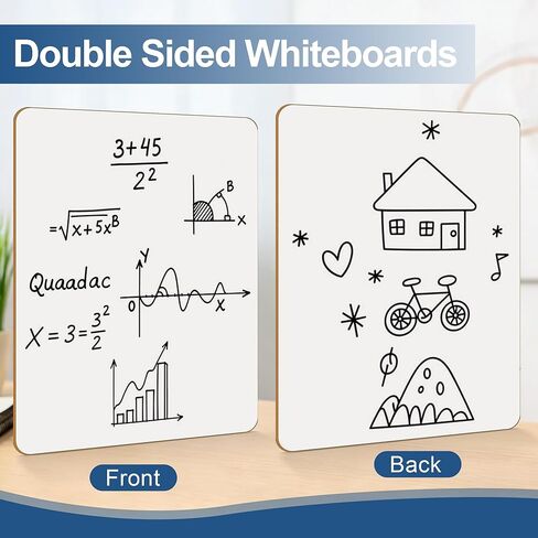 Dry Erase Boards, 24 Pack 9 x 12 Inch Mini Portable Practice White Boards, Double Sided Personal Small Whiteboards for Kids, Students, Teachers, Classroom School Supplies in Saudi Arabia