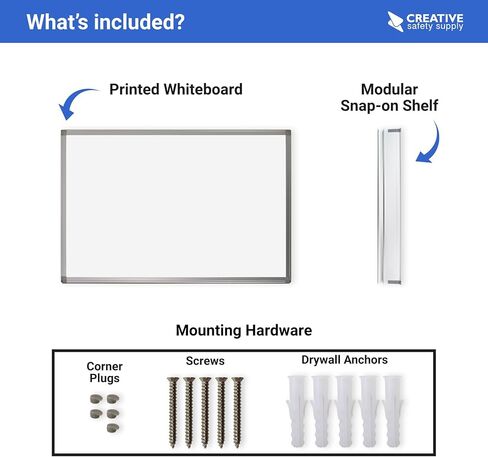 Magnetic Blank Dry Erase Whiteboard – Wall Mounted with Aluminum Frame & Marker Tray – Easy Erase for Notes, Diagrams, & Sharing Information (60" x 40") in Saudi Arabia
