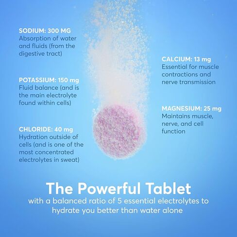 Nuun Sport + Caffeine Electrolete أقراص - قابلة للذوبان في الماء ، صندوق نكهة مختلطة ، 5 شوارد أساسيات للترطيب ، مزيج مشروب السكر 1G ، نباتي ، غير محلي ، 4 حزمة (40 حصص) in Kuwait