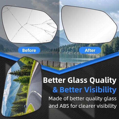 Passenger Side Mirror Replacement for Hyundai Elantra 2021 2022 2023 2024 2025 - Right Side Mirror Glass, Rear View Mirrors Glass with Power Heated in Kuwait