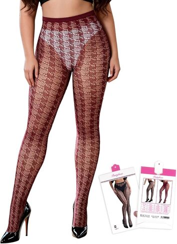 ohyeah High Waist Fishnet Tights XS-5XL Plus Size Fishnet Stockings for Women Thigh High Suspender Stockings in Saudi Arabia