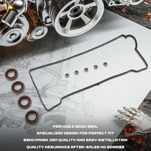 Valve Cover Gasket Set Compatible with 1993-1997 Toyota Corolla Celica Geo Prizm 1.6L 1.8L, Valve Cover Gasket Kit VS50440R in Saudi Arabia