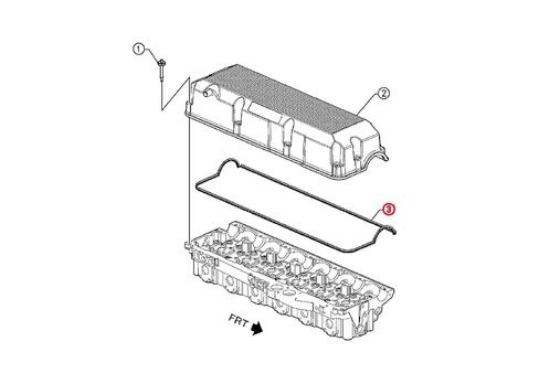 Gasket Rocker Cover Black Detroit Diesel S60 12.7L/14L (23522269) in Saudi Arabia