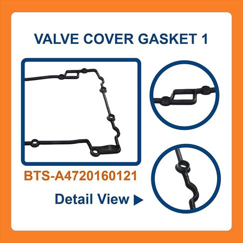 BTS-DD15VALKIT2 مجموعة حشية غطاء الصمام، متوافقة مع محرك ديترويت ديزل DD15، قطعتان بديلتان لما بعد البيع لـ OEM A4720160121 A4720160680، Kit de Junta de Tapa de Válvulas in Kuwait