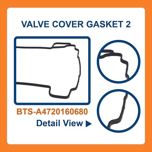 BTS-DD15VALKIT2 مجموعة حشية غطاء الصمام، متوافقة مع محرك ديترويت ديزل DD15، قطعتان بديلتان لما بعد البيع لـ OEM A4720160121 A4720160680، Kit de Junta de Tapa de Válvulas in Kuwait