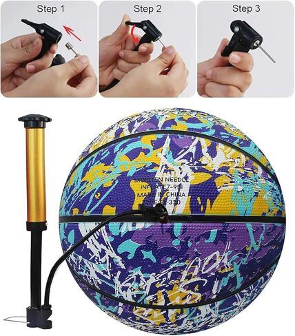 Basketball Size 5 for Youth, Official Basketball for Indoor, Outdoor, School, Street Basketball with Pump in Saudi Arabia