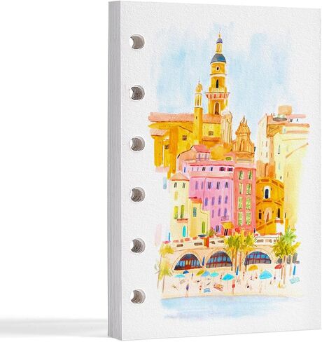 Fuumuui Watercolor Sketchbook Paper Refill - 20 Sheets 140 LB (300 GSM) Cold Pressed, Acid-Free Cotton Paper for Painting, Drawing, Art Journaling, Sketchbook As Travel Notebook - 4 x 6.5 inches in Saudi Arabia
