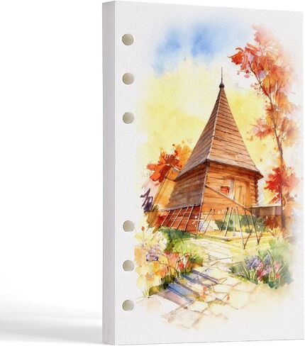 Fuumuui Watercolor Sketchbook Paper Refill - 20 Sheets 140 LB (300 GSM) Cold Pressed, Acid-Free Cotton Paper for Painting, Drawing, Art Journaling, Sketchbook As Travel Notebook - 4 x 6.5 inches in Saudi Arabia