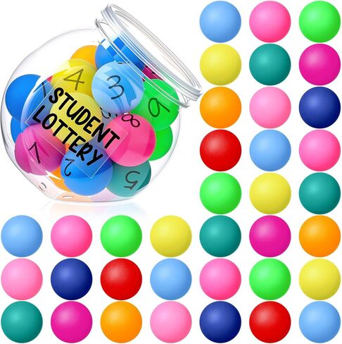 مجموعة أدوات إدارة الفصول الدراسية من Sotiff Lucky Lottery Balls مع مرطبان 39 قطعة من كرات اليانصيب للطلاب، وقلم وجرة بلاستيكية لأنشطة تعلم إدارة أساسيات المعلم، العودة إلى اللوازم المدرسية in Kuwait